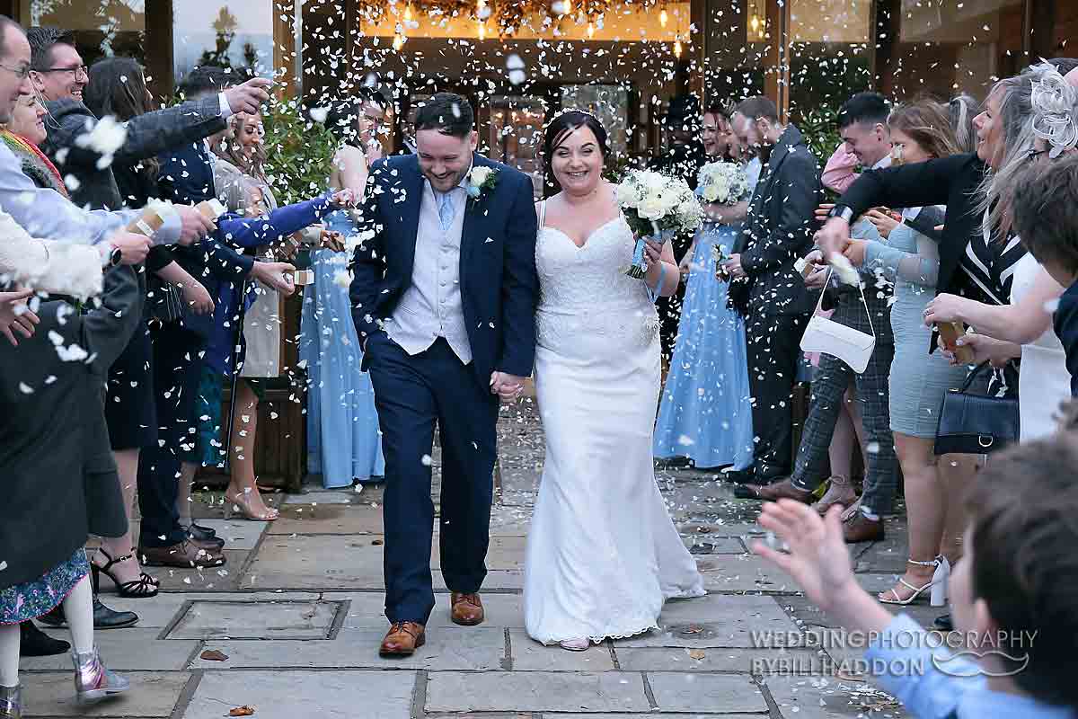 Mythe Barn wedding confetti 