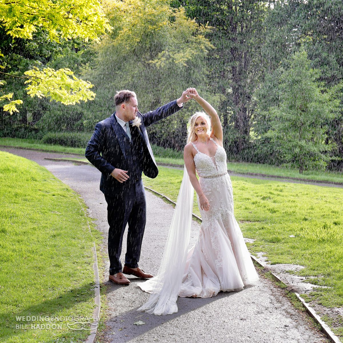 Brooksby Hall rain wedding