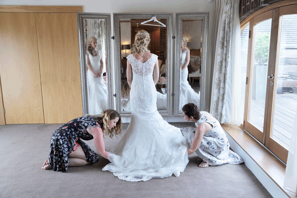 Mythe Barn before and after prep wedding photo editing