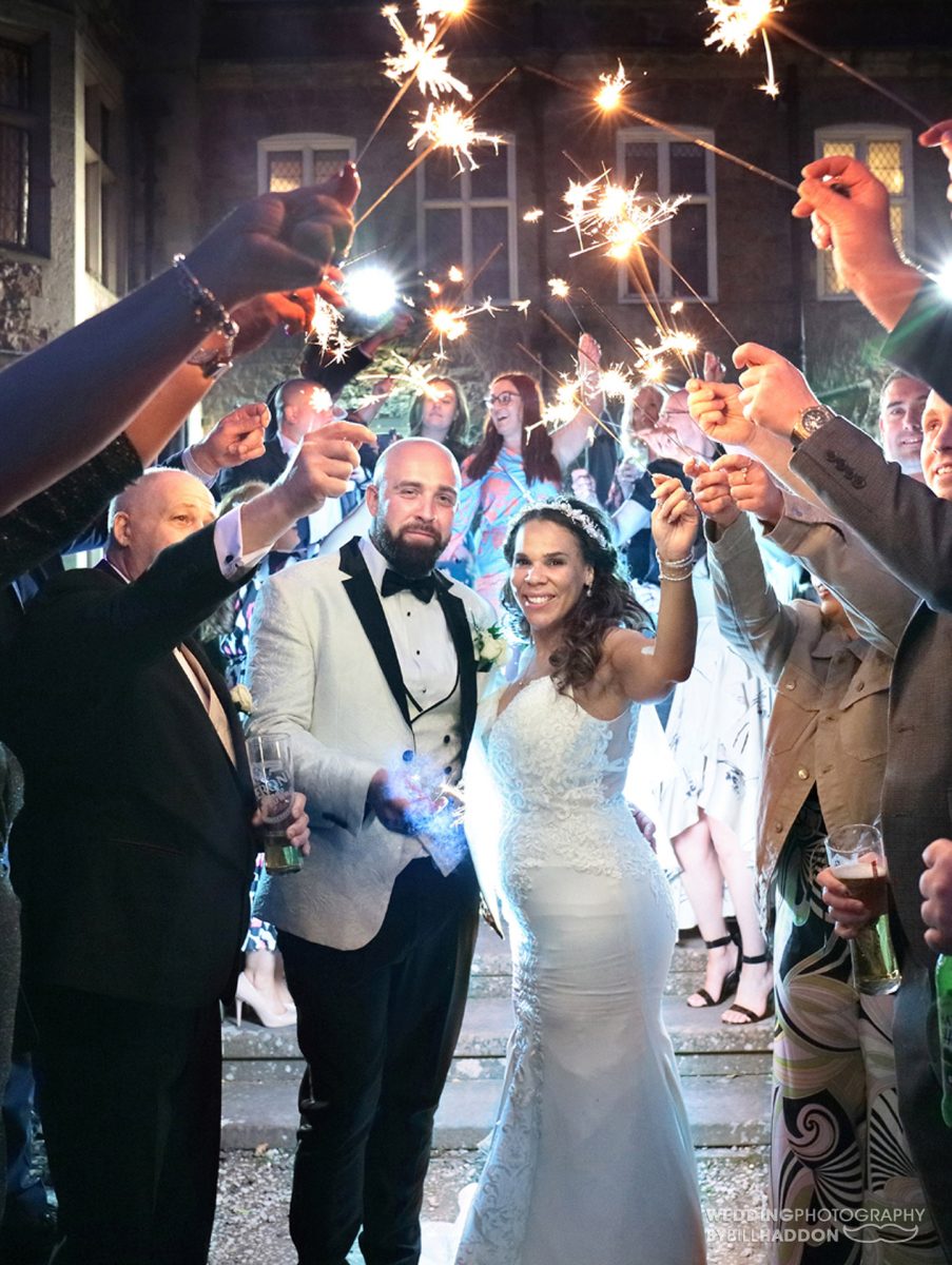 Wedding day sparklers