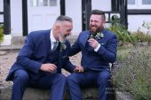 Donington Park Farmhouse wedding groom 1