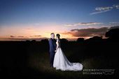 Donington Park Farmhouse wedding sunset 1