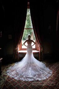 Kilworth House wedding bride in window
