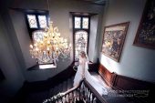 Rothley Court staircase wedding photo