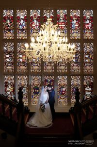 Beaumanor Hall wedding stain glass window