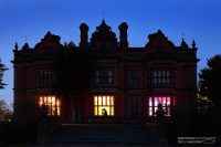 Beaumanor Hall wedding photo at night