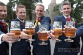 The groom leicester wedding Brooksby Halls