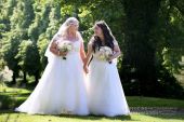 Brooksby Hall bride same sex wedding