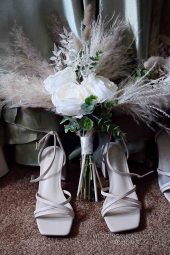 Wedding details bridal shoes
