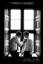 The groom and best man Beaumanor Hall