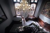 Rothley Court wedding staircase 3 2025
