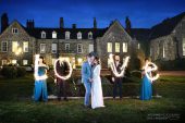 Rothley Court wedding Sparklers